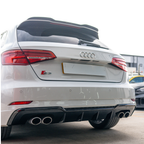 AUDI A3/S3 8V FACELIFT SPORTBACK 5 DOOR GLOSS BLACK DIFFUSER - V1