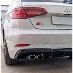 AUDI A3/S3 8V FACELIFT SPORTBACK 5 DOOR GLOSS BLACK DIFFUSER - V1
