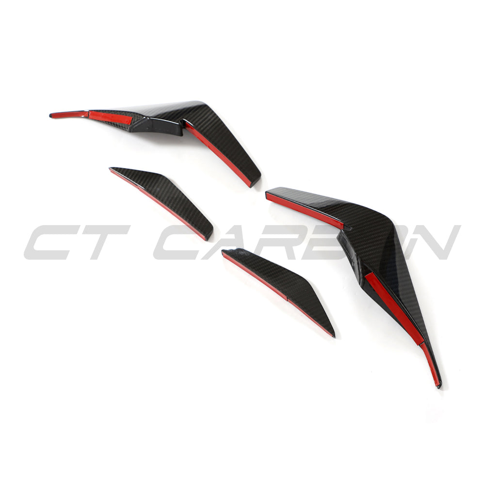 AUDI R8 V10 GEN 2.5 2020-2023 CARBON FIBRE FRONT CANARDS - V2