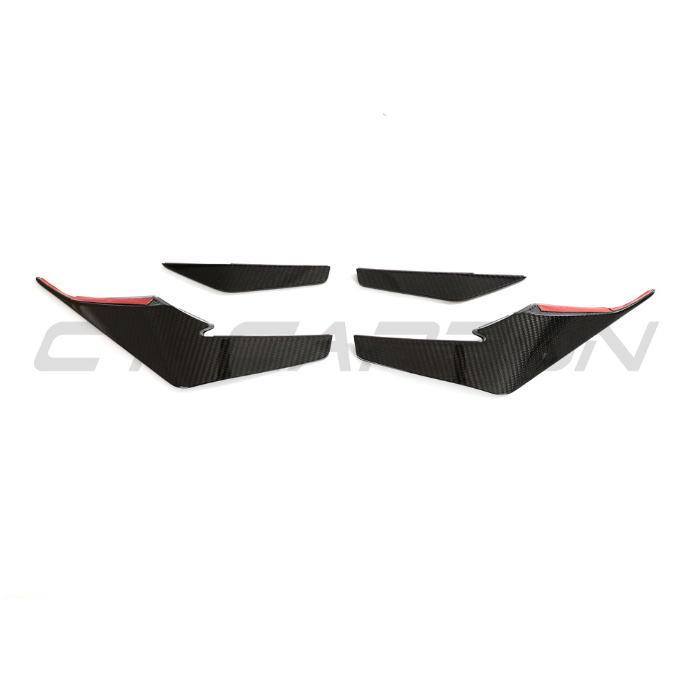 AUDI R8 V10 GEN 2.5 2020-2023 CARBON FIBRE FRONT CANARDS - V2