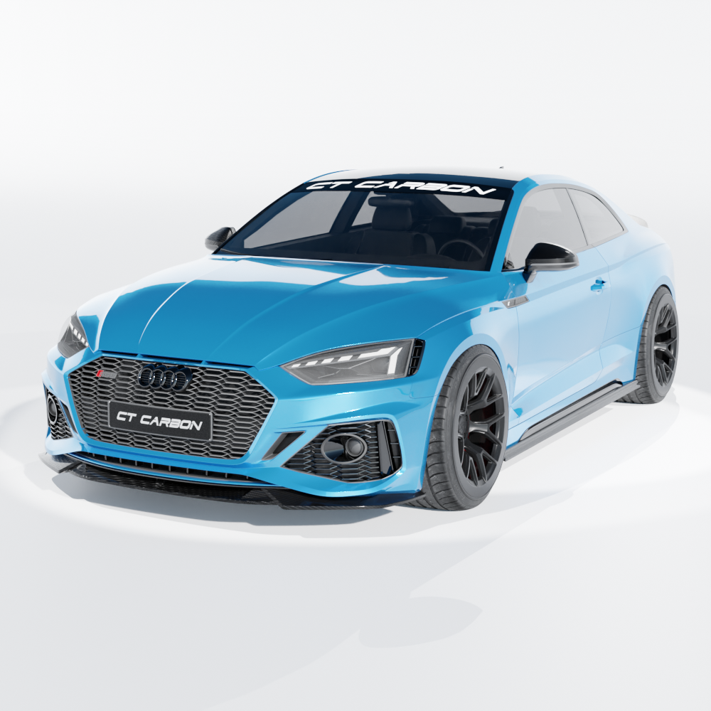 AUDI RS5 B9.5 SPORTBACK & COUPE 2020-2025 CARBON FIBRE SPLITTER - CT DESIGN