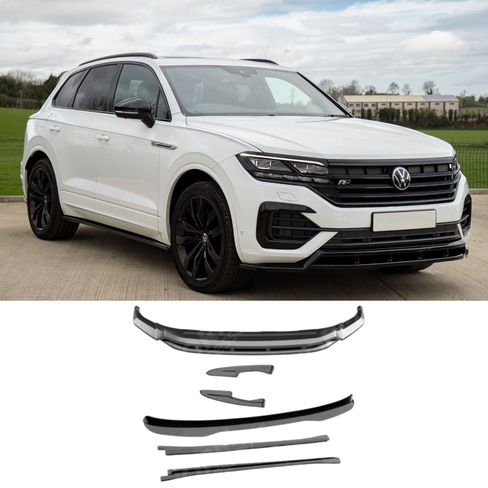 Aero Body Kit In Gloss Black For Volkswagen Touareg MK3 R Line 2018-2023