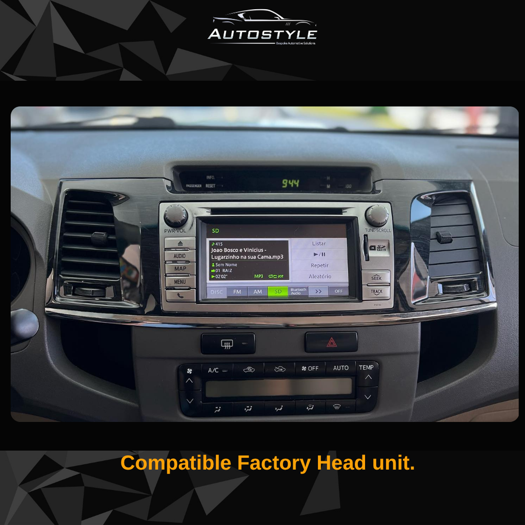 Toyota Hilux SW4 Apple Carplay / Android Auto 9" Stereo Upgrade 2005-16