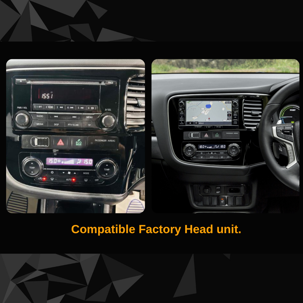 Mitsubishi Outlander Apple Carplay / Android Auto 9" Stereo Upgrade