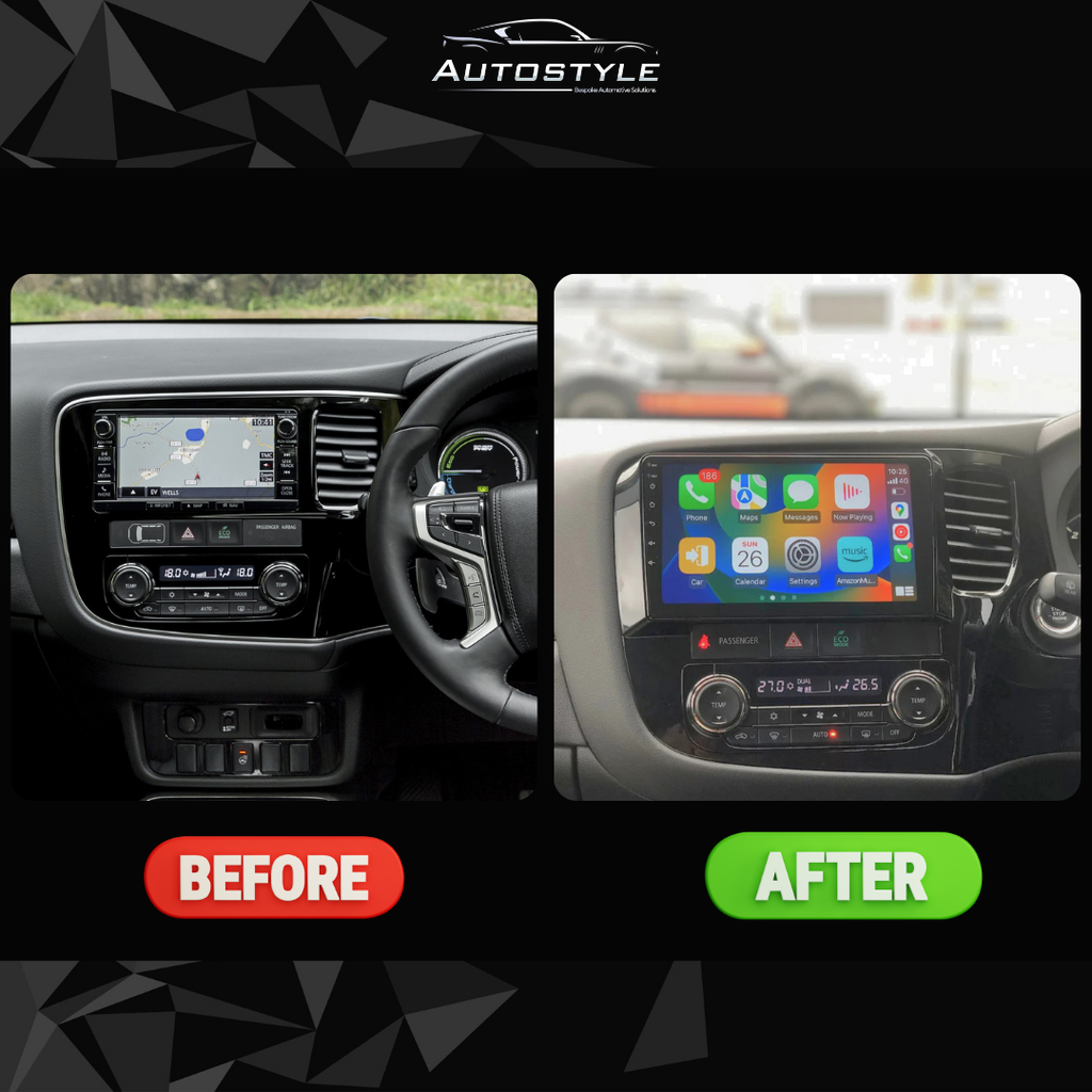 Mitsubishi Outlander Apple Carplay / Android Auto 9" Stereo Upgrade
