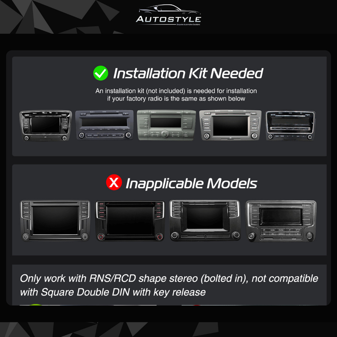 VW UNIVERSAL Apple Carplay / Android Auto 9" Stereo Upgrade