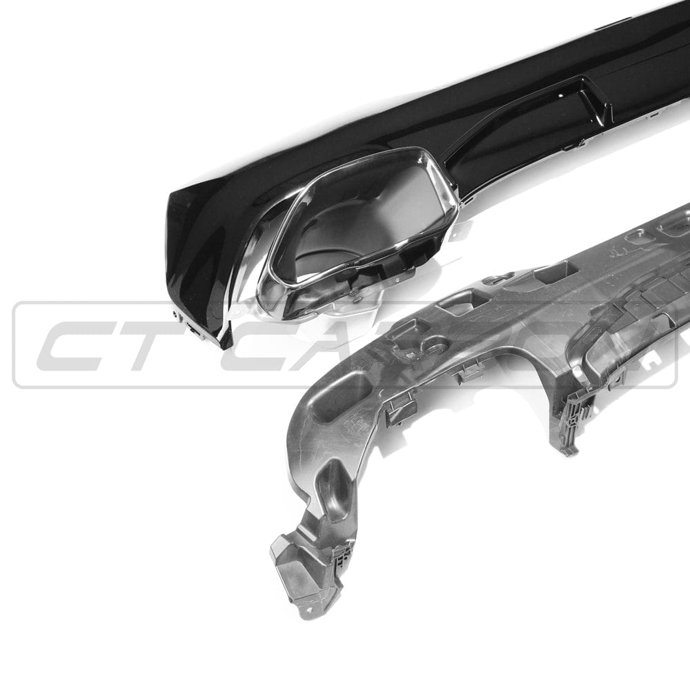 BMW G22/G23 4 SERIES 2020-2024 PRE-LCI GLOSS BLACK DIFFUSER AND TIPS - MP STYLE