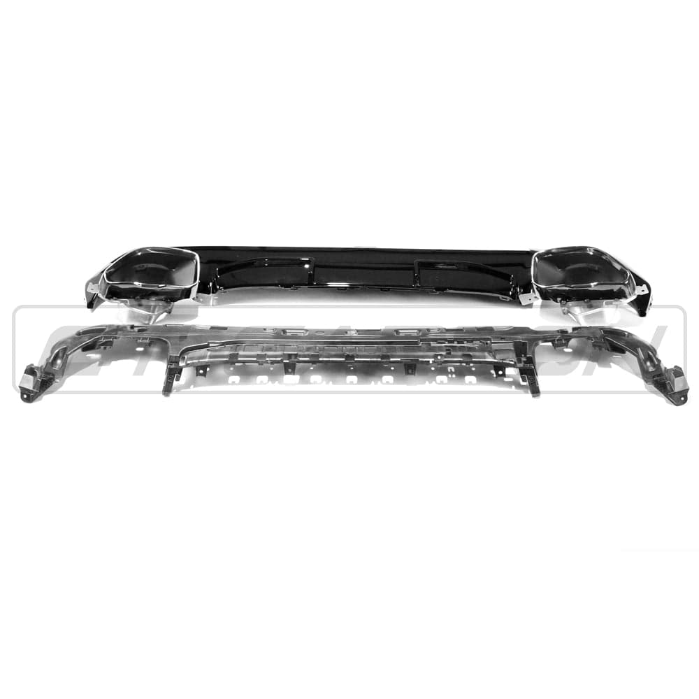 BMW G22/G23 4 SERIES 2020-2024 PRE-LCI GLOSS BLACK DIFFUSER AND TIPS - MP STYLE