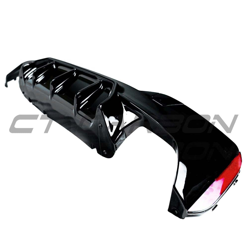BMW G30/G31 5 SERIES 2017-2023 GLOSS BLACK DIFFUSER - V2