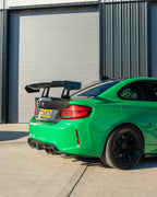 BMW F87 M2/M2C & F22 2 SERIES CARBON FIBRE SWAN NECK WING - V8 - CT DESIGN