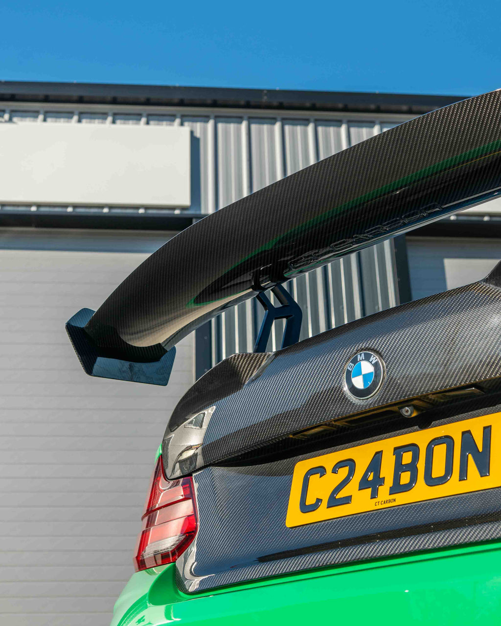 BMW F87 M2/M2C & F22 2 SERIES CARBON FIBRE SWAN NECK WING - V8 - CT DESIGN