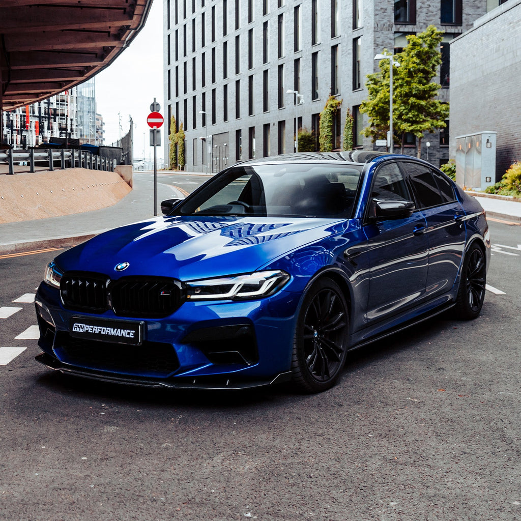 MHC+ BMW M5 F90 Wing Mirror Covers In Gloss Pre Preg Carbon Fibre (2018+ F90)
