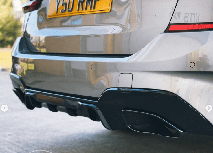 BMW G20/G21 3 SERIES 2019-2022 PRE LCI GLOSS BLACK DIFFUSER - MP STYLE (SQUARE TIPS)