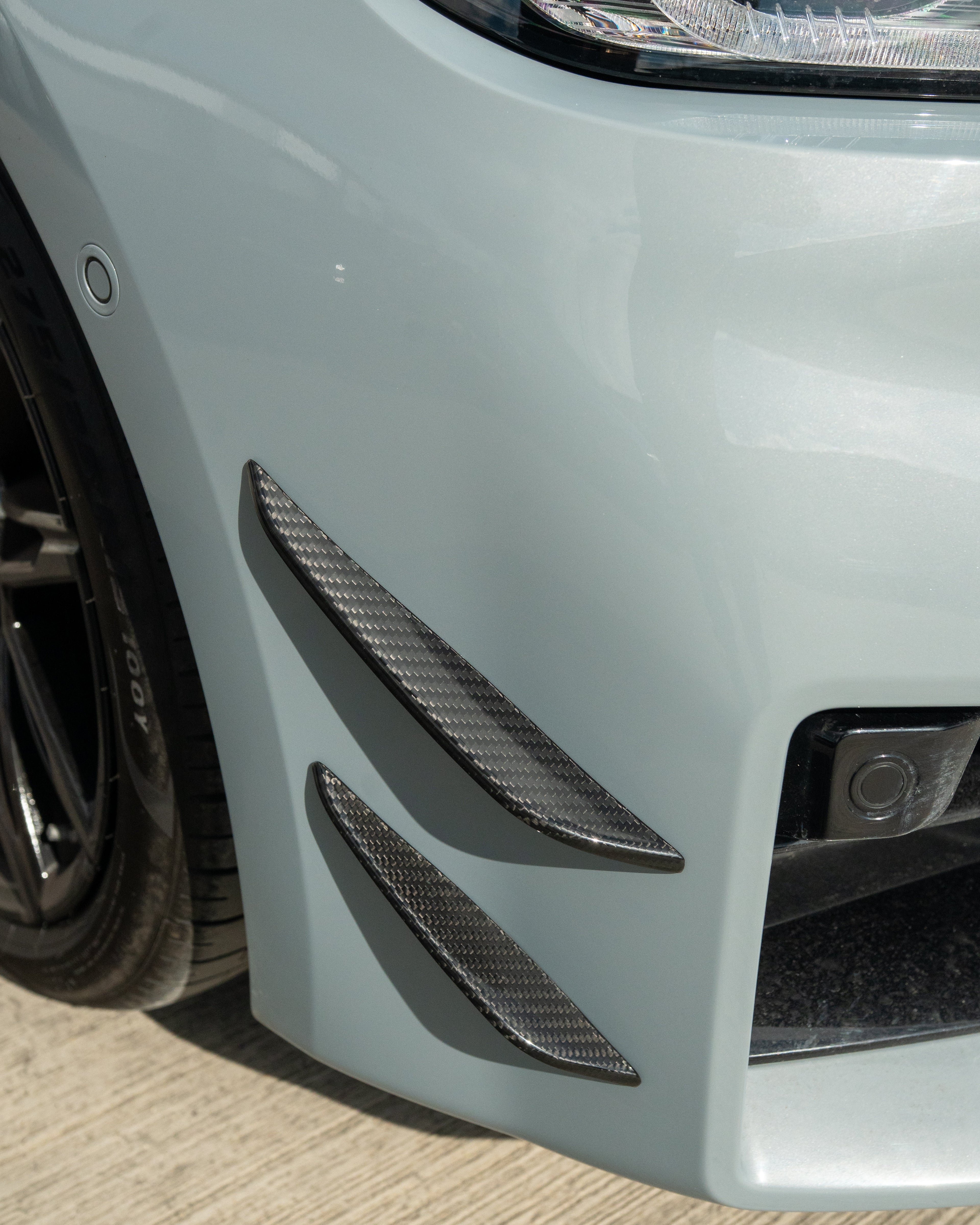 BMW G87 M2 CARBON FIBRE FRONT BUMPER CANARDS