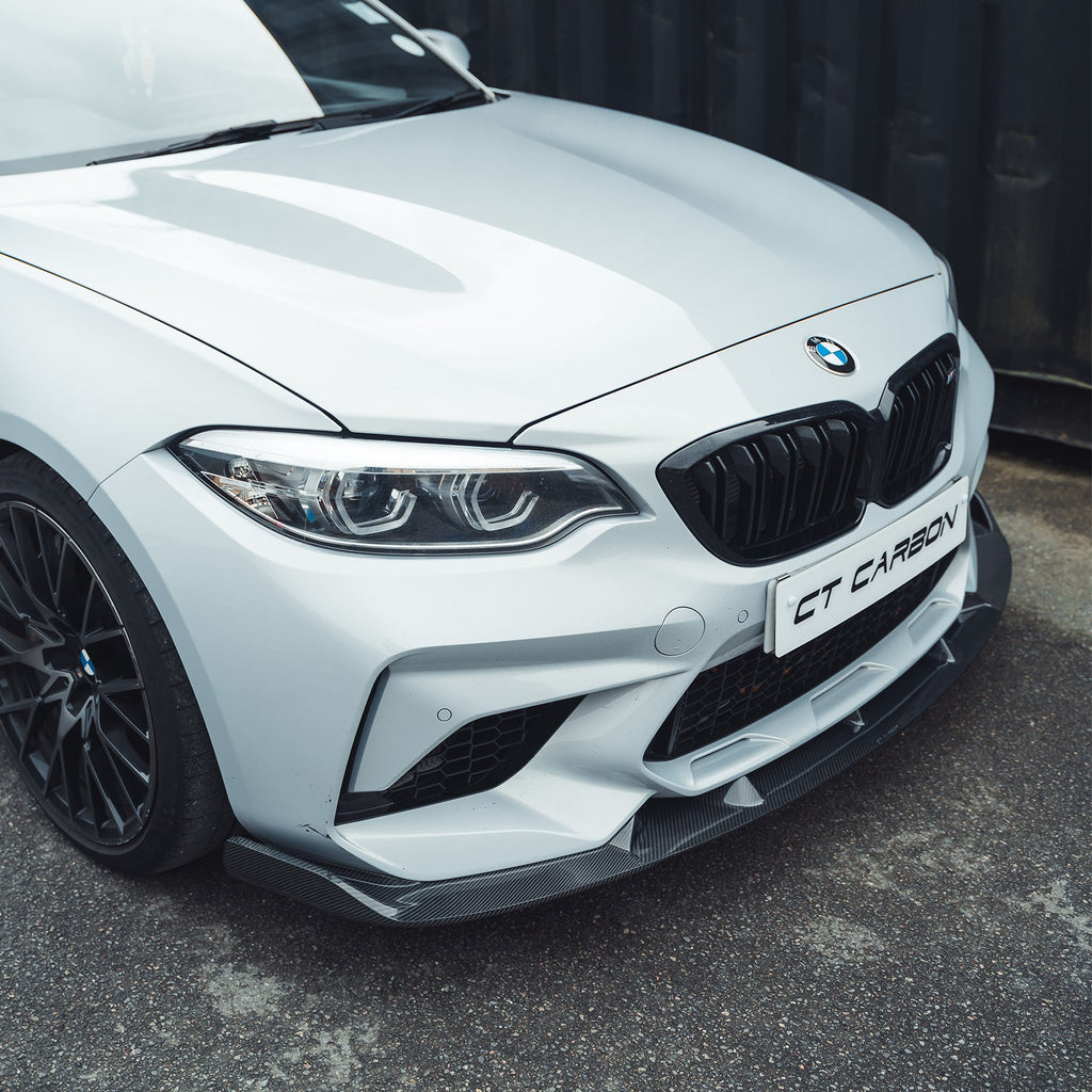 BMW M2C F87 2016-2021 CARBON FIBRE SPLITTER - V2