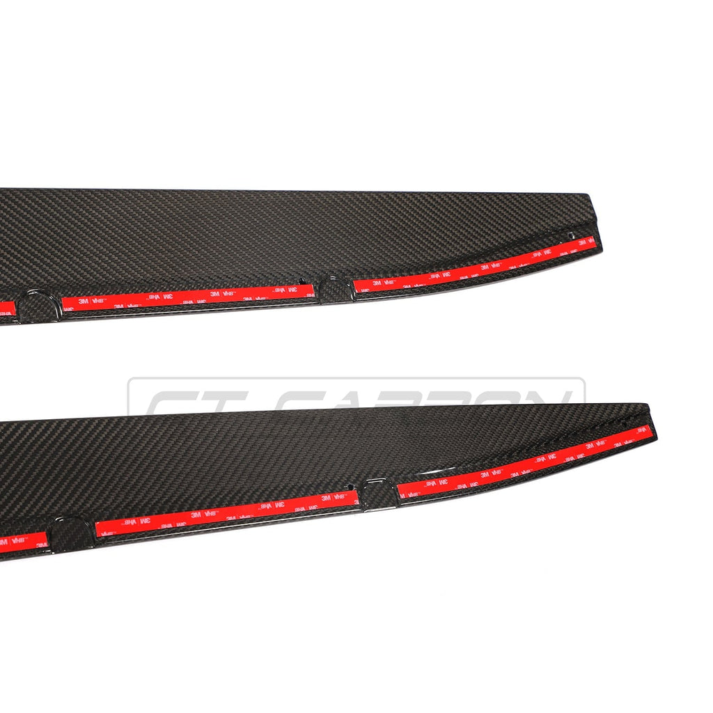 BMW M3 G80/G81 CARBON FIBRE SIDE SKIRT EXTENSIONS - V3 - CT DESIGN
