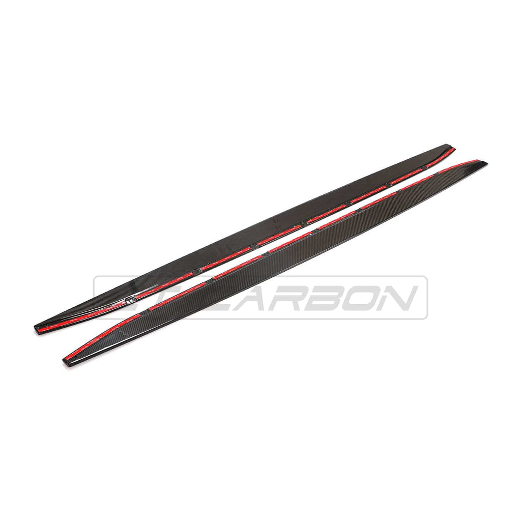 BMW M3 G80/G81 CARBON FIBRE SIDE SKIRT EXTENSIONS - V3 - CT DESIGN