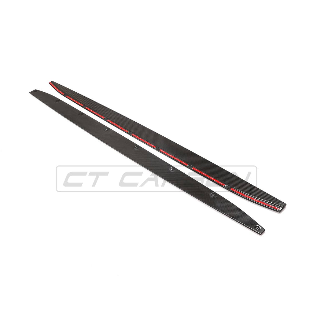 BMW M3 G80/G81 CARBON FIBRE SIDE SKIRT EXTENSIONS - V3 - CT DESIGN