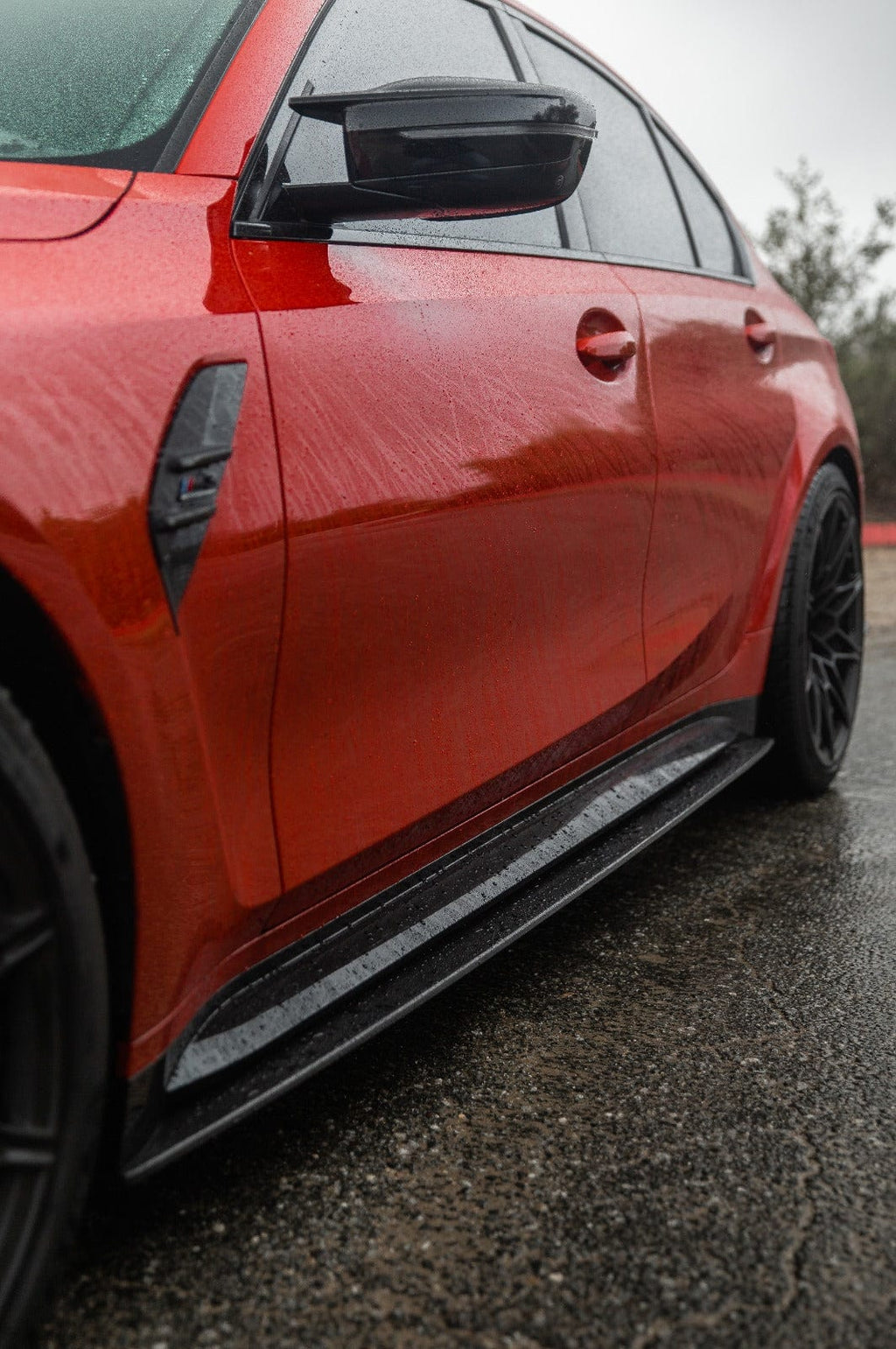 BMW M3 G80/G81 CARBON FIBRE SIDE SKIRT EXTENSIONS - V3 - CT DESIGN