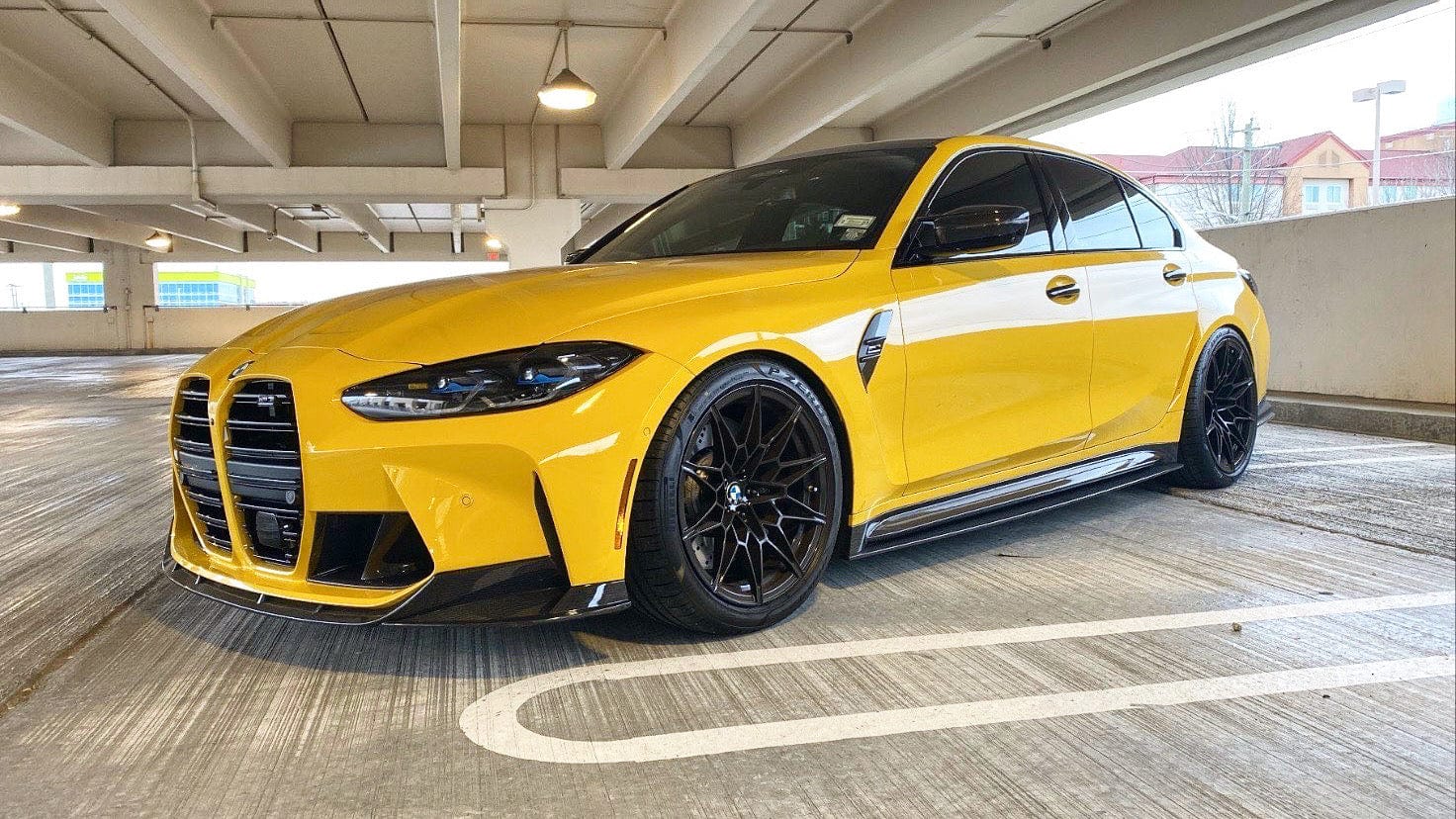 BMW M3 G80/G81 CARBON FIBRE SIDE SKIRT EXTENSIONS - V3 - CT DESIGN