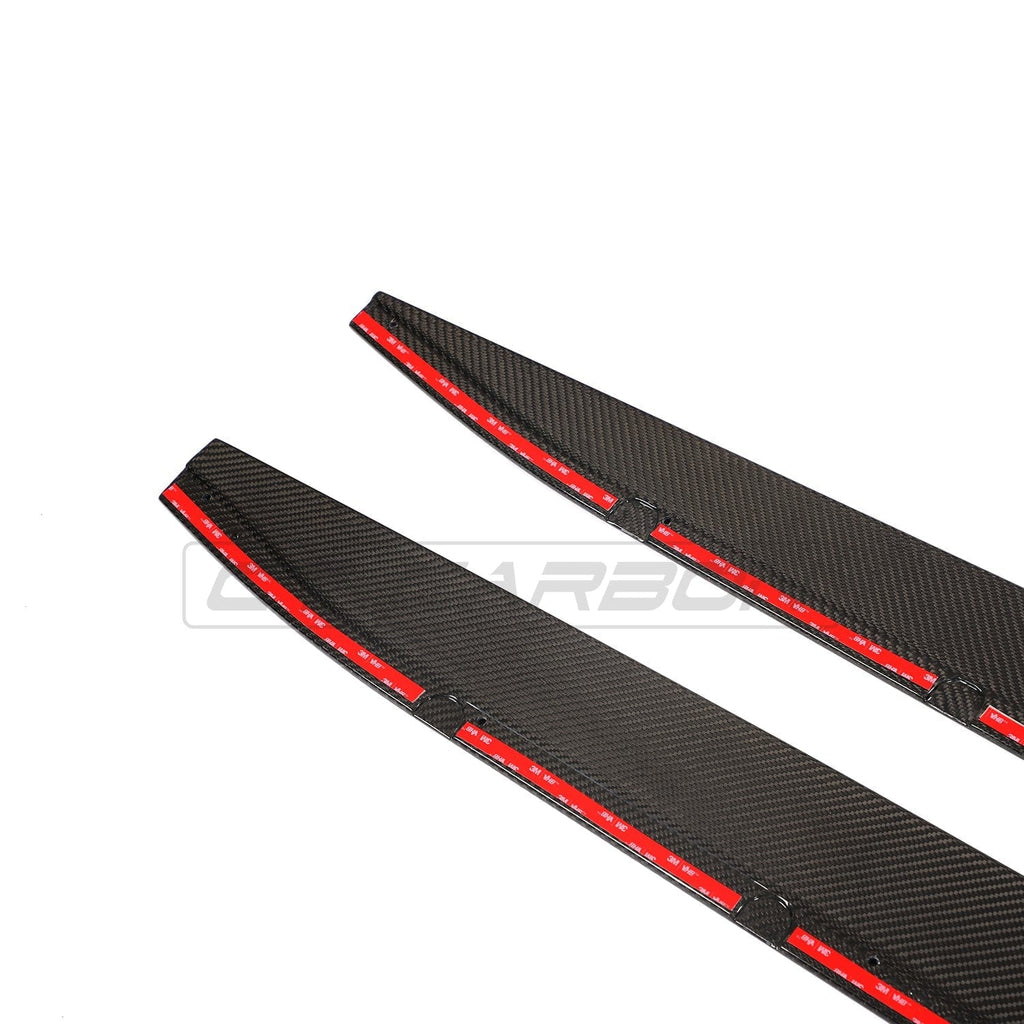 BMW M4 G82/G83 CARBON FIBRE SIDE SKIRT EXTENSIONS V1 - CT DESIGN