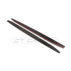 BMW M4 G82/G83 CARBON FIBRE SIDE SKIRT EXTENSIONS V1 - CT DESIGN