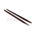 BMW M4 G82/G83 CARBON FIBRE SIDE SKIRT EXTENSIONS V1 - CT DESIGN