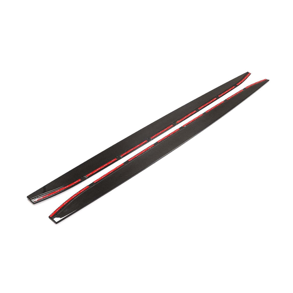 BMW M4 G82/G83 CARBON FIBRE SIDE SKIRT EXTENSIONS V1 - CT DESIGN