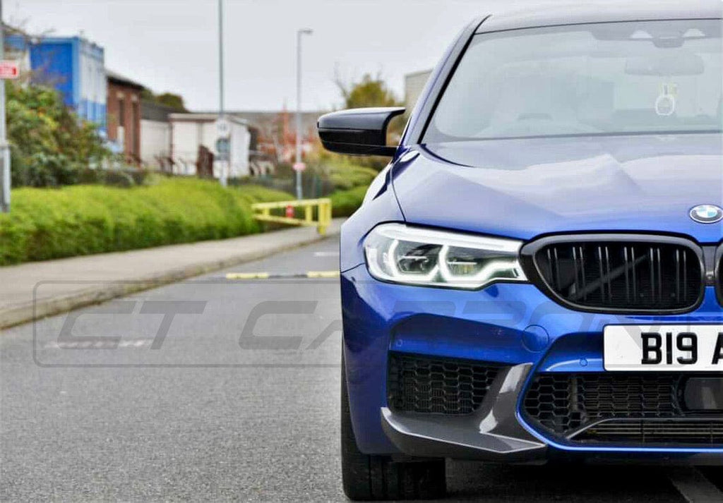 BMW M5 F90 PRE LCI 2017-2020 CARBON FIBRE SPLITTERS - MP STYLE