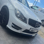 A Style Gloss Black Front Splitter for Mercedes Benz W204 C Class 08-14