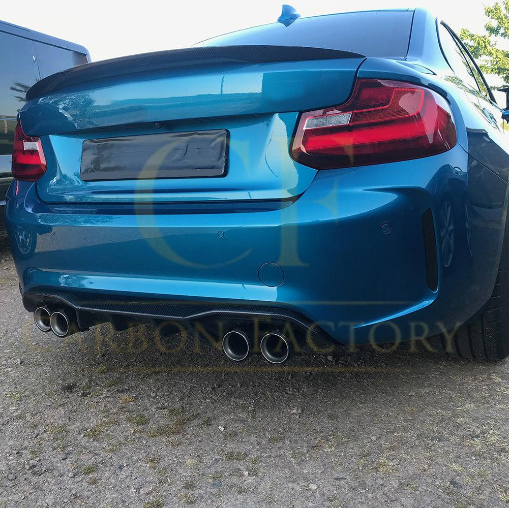 Big Fins Style Carbon Fibre Rear Diffuser for BMW F87 F87C M2 16-21