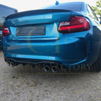 Big Fins Style Carbon Fibre Rear Diffuser for BMW F87 F87C M2 16-21