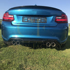 Big Fins Style Carbon Fibre Rear Diffuser for BMW F87 F87C M2 16-21