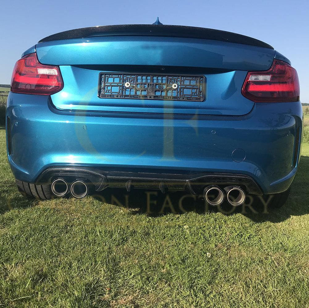 Big Fins Style Carbon Fibre Rear Diffuser for BMW F87 F87C M2 16-21