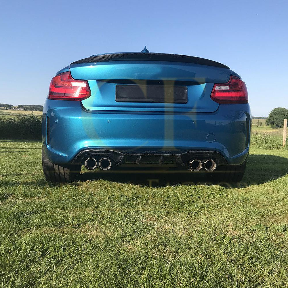 Big Fins Style Carbon Fibre Rear Diffuser for BMW F87 F87C M2 16-21