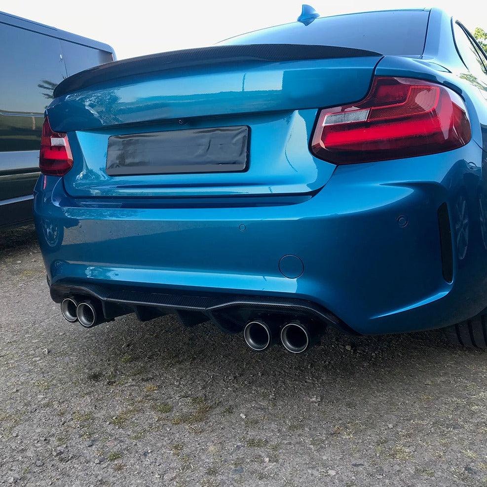 Big Fins Style Carbon Fibre Rear Diffuser for BMW F87 F87C M2 16-21