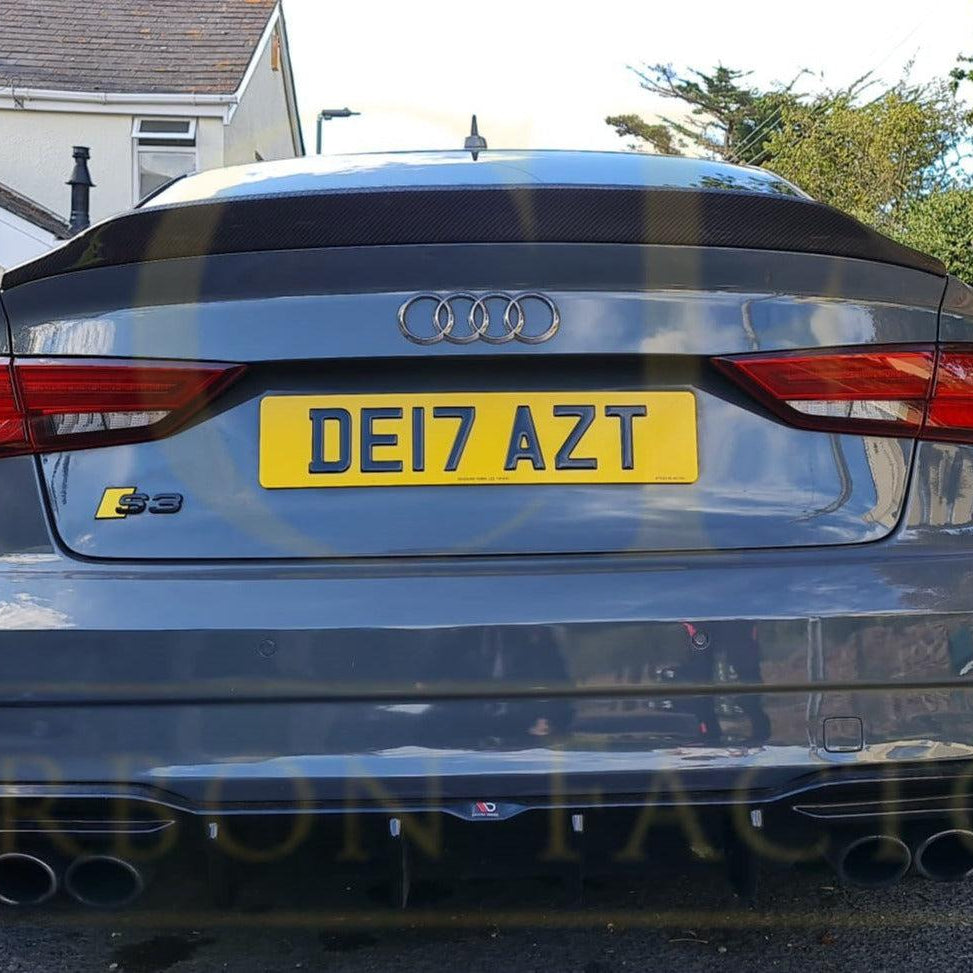 C Style Carbon Fibre Boot Spoiler for Audi A3 S3 RS3 Saloon 13-20