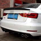 C Style Carbon Fibre Boot Spoiler for Audi A3 S3 RS3 Saloon 13-20