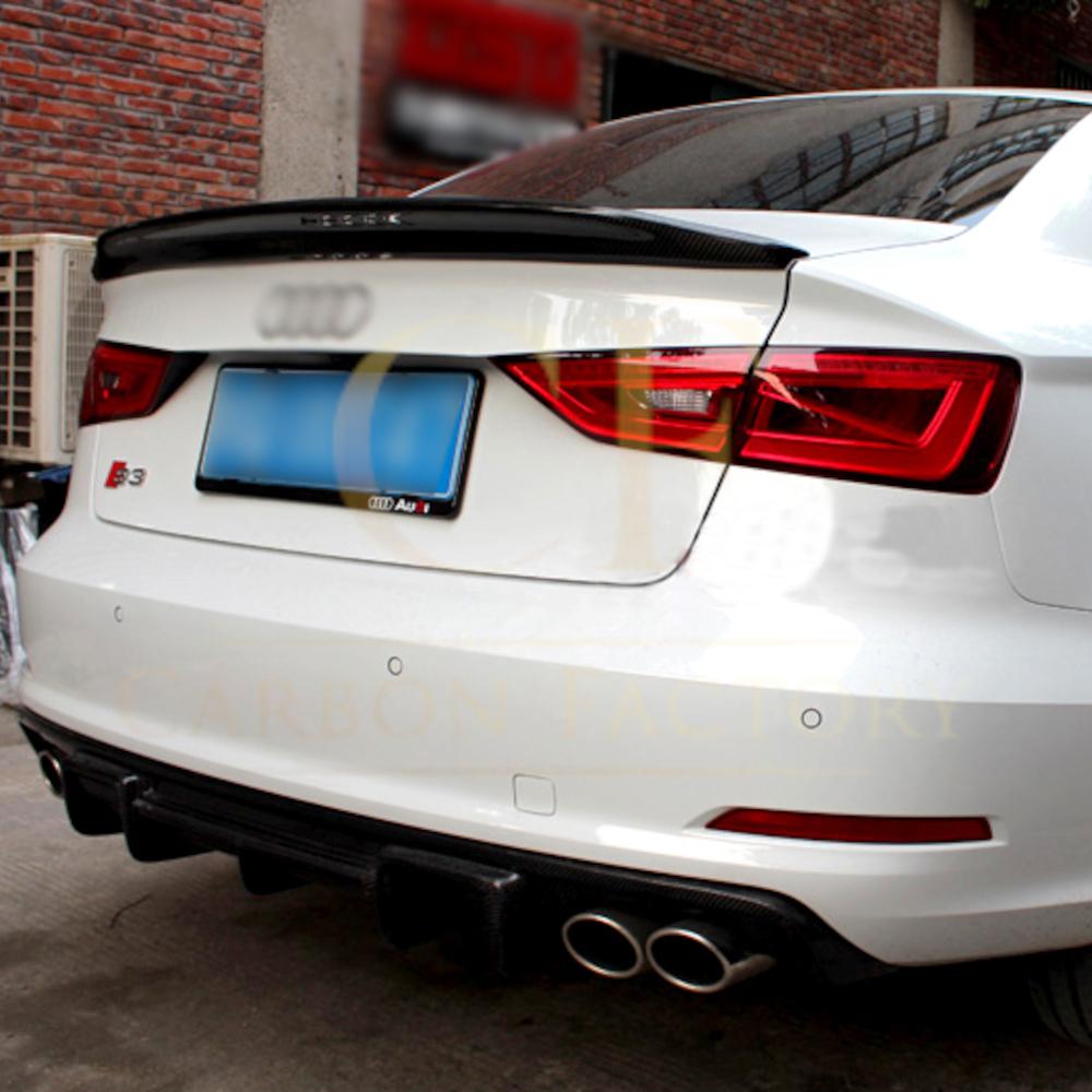 C Style Carbon Fibre Boot Spoiler for Audi A3 S3 RS3 Saloon 13-20