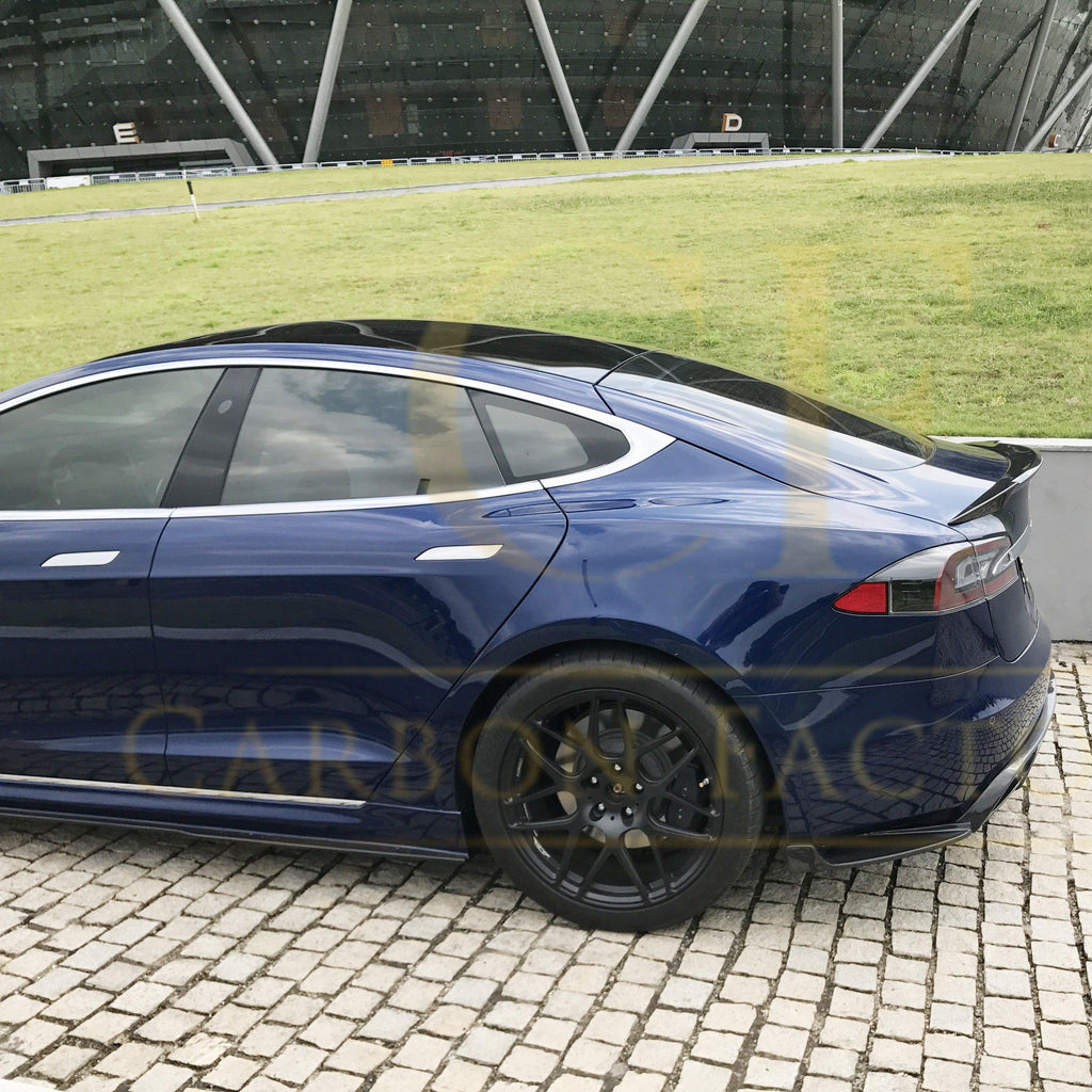 C Style Carbon Fibre Boot Spoiler for Tesla Model S 13-22