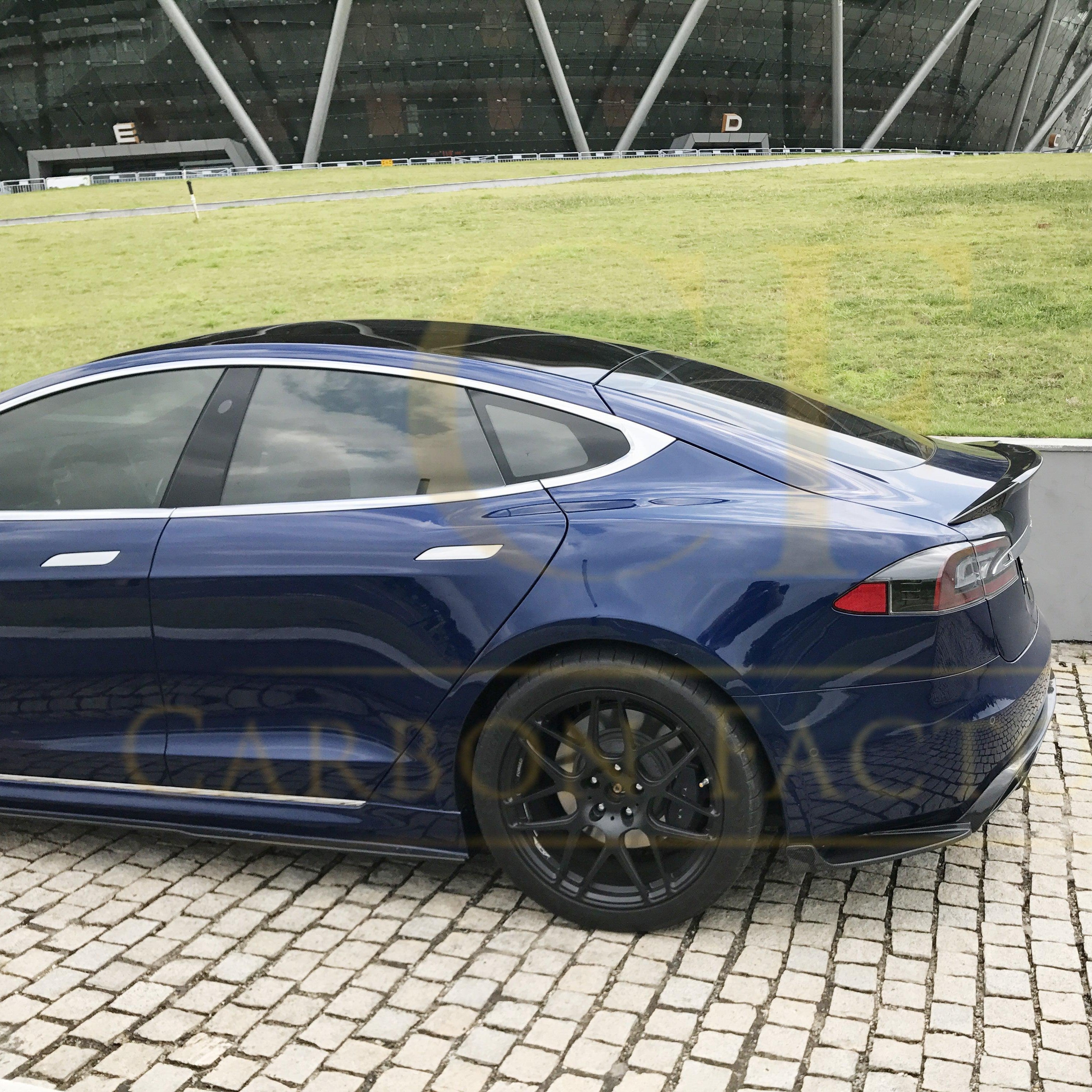 C Style Carbon Fibre Boot Spoiler for Tesla Model S 13-22