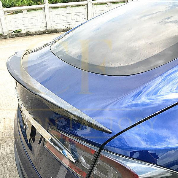 C Style Carbon Fibre Boot Spoiler for Tesla Model S 13-22
