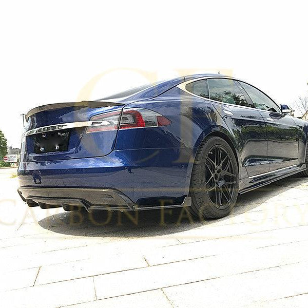 C Style Carbon Fibre Boot Spoiler for Tesla Model S 13-22