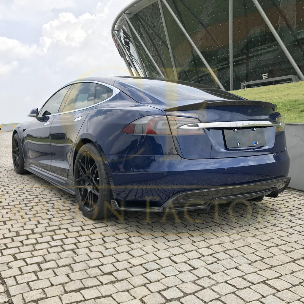 C Style Carbon Fibre Boot Spoiler for Tesla Model S 13-22