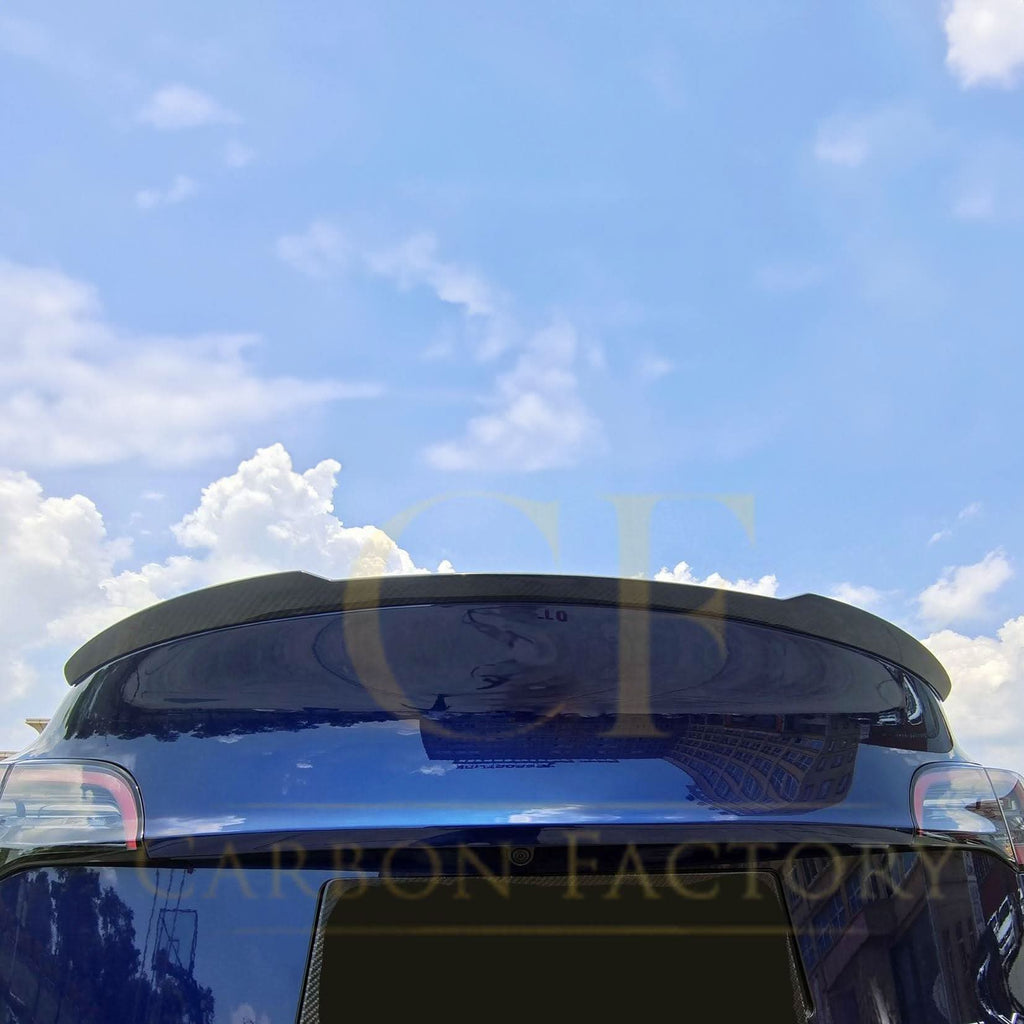 C Style Carbon Fibre Rear Spoiler for Tesla Model Y 19-23
