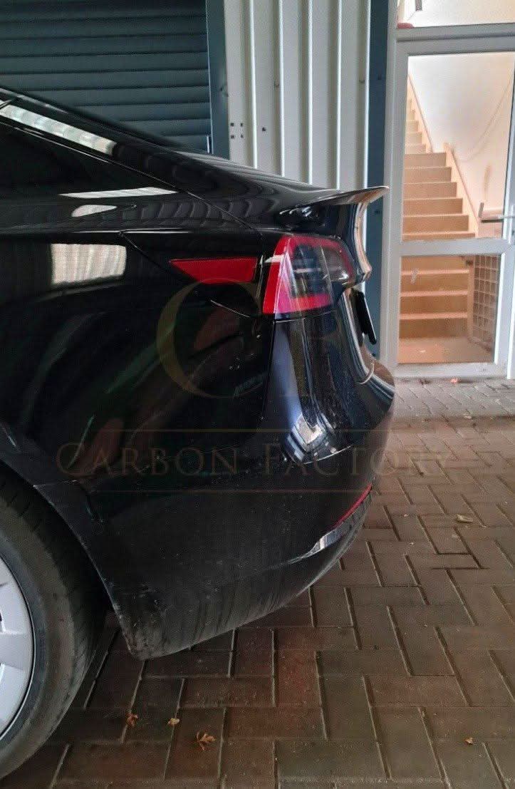 CF Style Carbon Fibre Boot Spoiler for Tesla Model 3 16-23