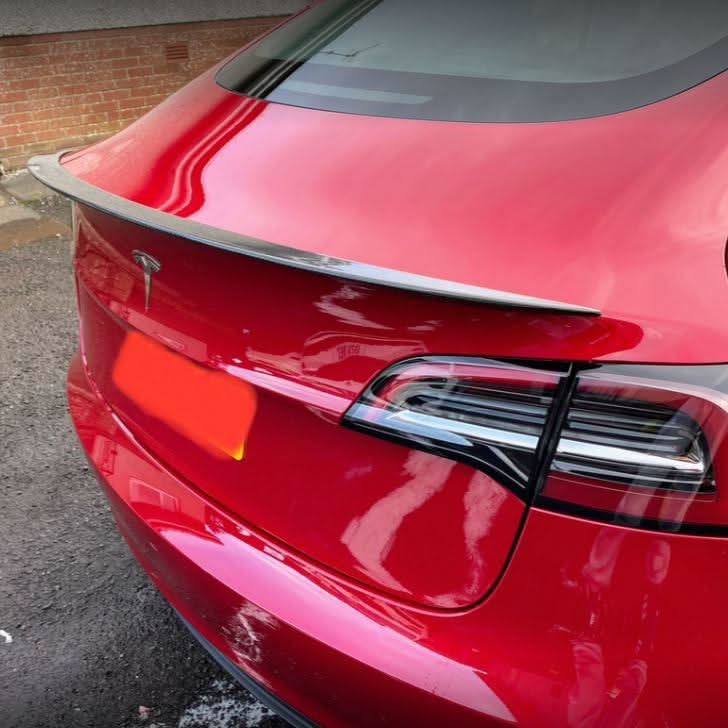CF Style Carbon Fibre Boot Spoiler for Tesla Model 3 16-23