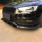 CF Style Carbon Fibre Front Splitter for Audi A3 Hatchback S Line & S3 13-15