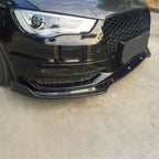 CF Style Carbon Fibre Front Splitter for Audi A3 Hatchback S Line & S3 13-15