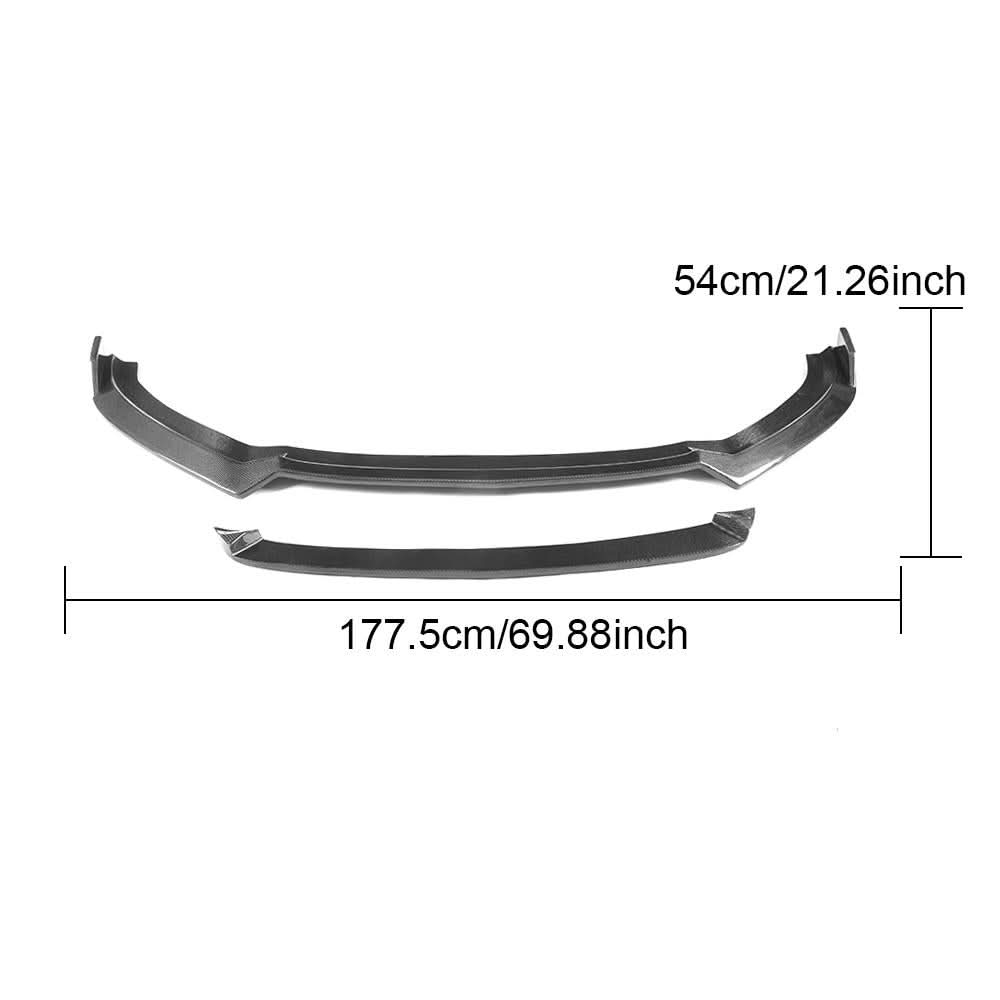 CF Style Carbon Fibre Front Splitter for Audi A3 Saloon S Line & S3 16-19